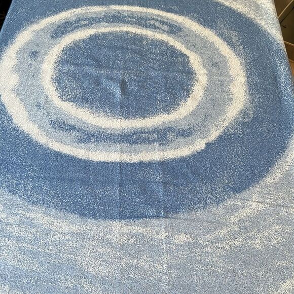 RAESHMI SILKSTORY Bamboo Blend Blue Throw Blanket-54”x 52” - Picture 4 of 6